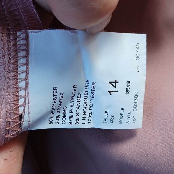 JS Collections Dusty Rose Satin Off the Shoulder Shutter Pleat Gown NEW-… - Picture 6 of 13